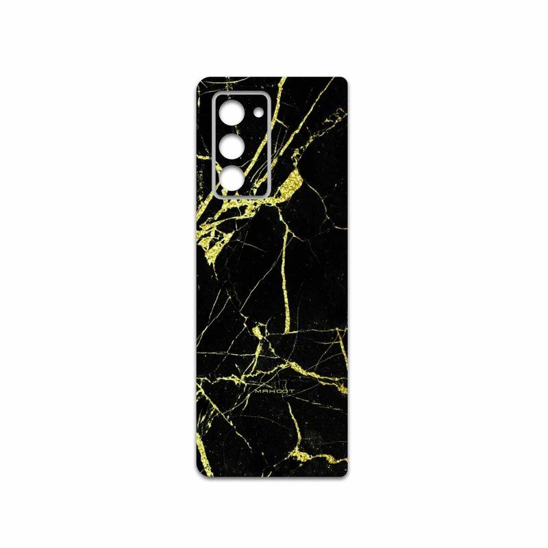 برچسب پوششی ماهوت مدل Graphite-Gold-Marble مناسب برای گوشی موبایل سامسونگ Galaxy Z FOLD 2