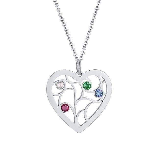 گردنبند نقره زنانه قیراط طرح قلب کد GH4197