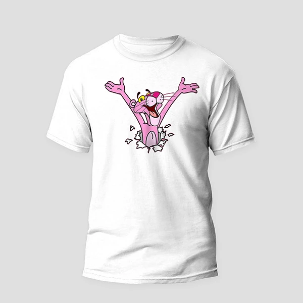 تی شرت آستین کوتاه مردانه مدل پلنگ صورتی کد a049