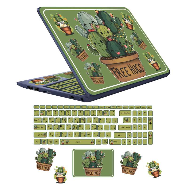 استیکر لپ تاپ راتیانا مدل کاکتوس 01 مناسب برای لپ تاپ 15 تا 17 اینچ به همراه برچسب حروف فارسی کیبورد استیکر لپ تاپ راتیانا مدل کاکتوس 01 مناسب برای لپ تاپ 15 تا 17 اینچ به همراه برچسب حروف فارسی کیبورد