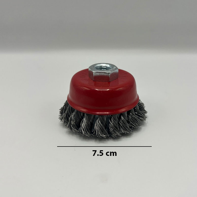 فرچه سیمی کاسه ای مدل بافته کد 75