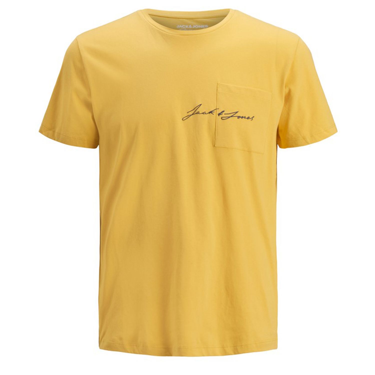 تی شرت آستین کوتاه مردانه جک اند جونز مدل ساده جیب دار کد Olympus12180662 رنگ زرد -  - 2