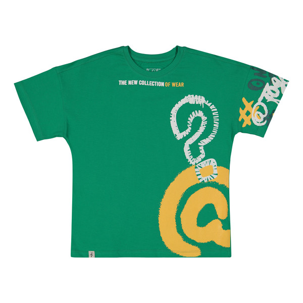 تی شرت آستین کوتاه پسرانه سون پون مدل 13911087 رنگ سبز