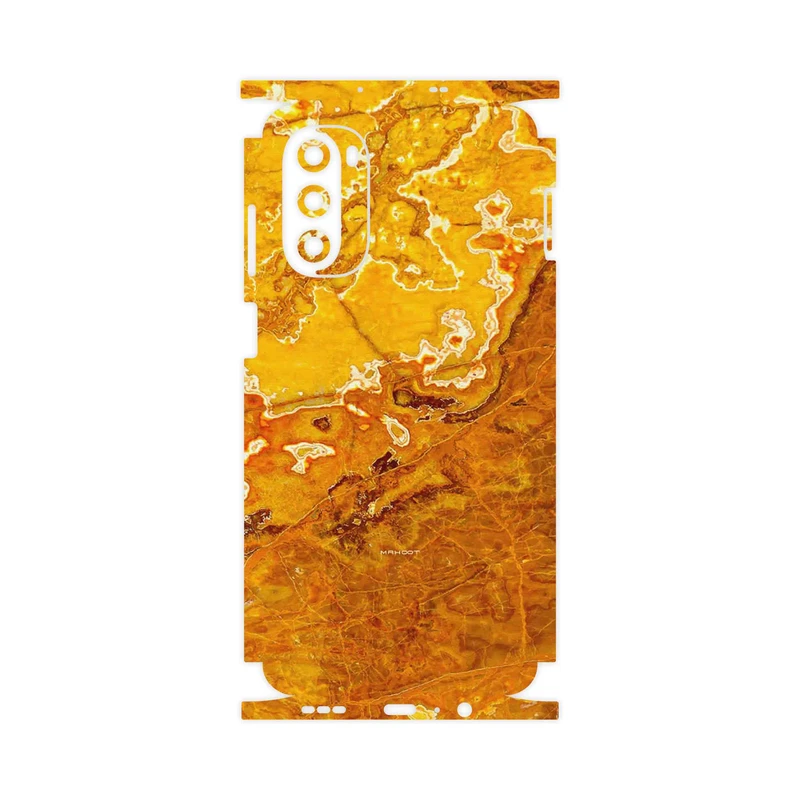 برچسب پوششی ماهوت مدل Gold Marble-FullSkin مناسب برای گوشی موبایل موتورولا Moto G52