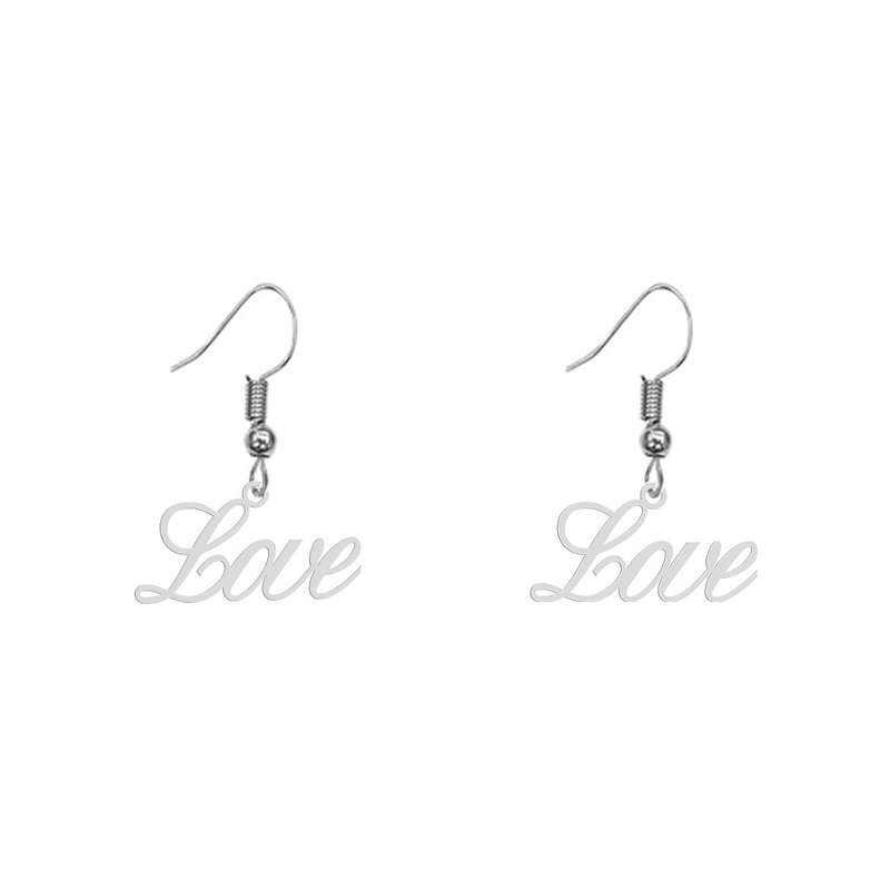 گوشواره زنانه هایکا طرح Love مدل ha-409