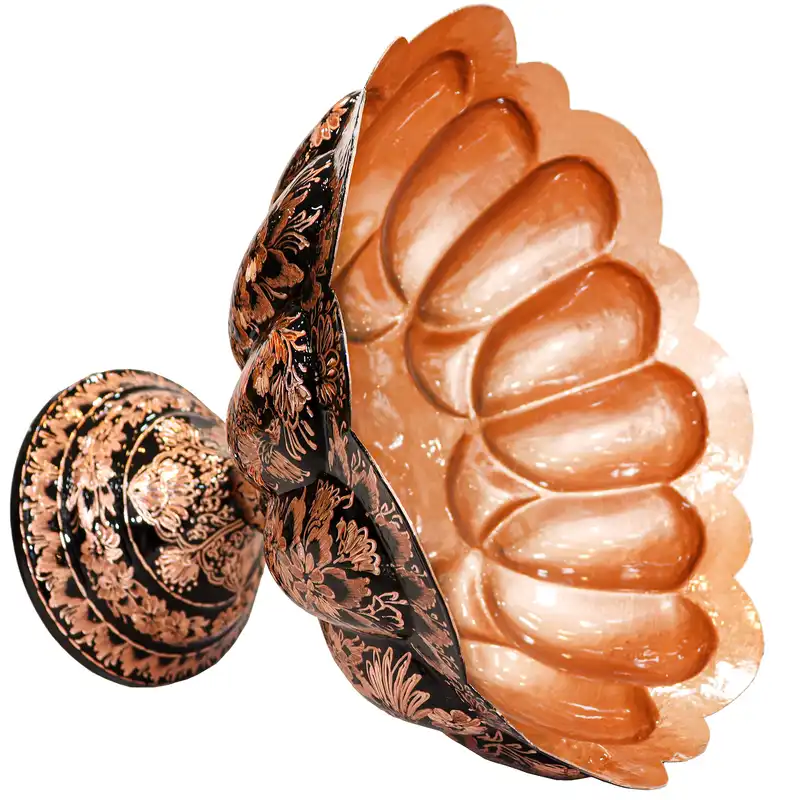 میوه خوری مسی مدل الماس تراش کد 34