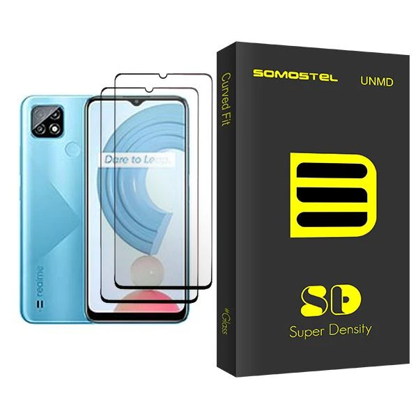 محافظ صفحه نمایش سوماستل مدل SD Glass MIX002 مناسب برای گوشی موبایل ریلمی C21 بسته دو عددی