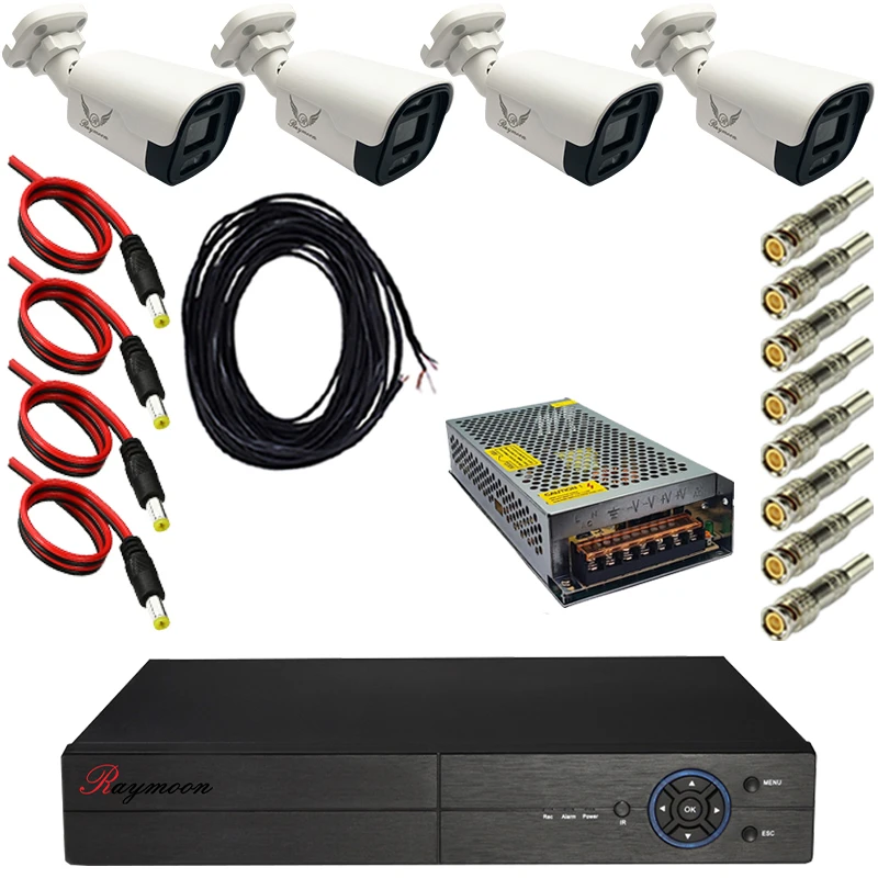 سیستم امنیتی 4 دوربین رایمون مدل 5 مگاپیکسل کد RP-5MP-4C-06