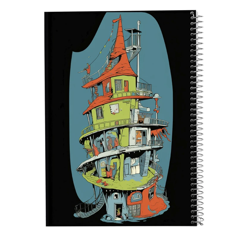 دفتر ژورنال نویسی 50 برگ مدوپد مدل نقطه ای طرح Ghibli کد DF2518