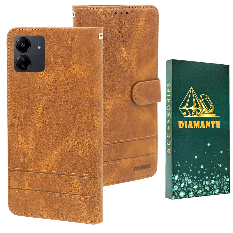 کیف کلاسوری دیامانته مدل Remax gn مناسب برای گوشی موبایل شیائومی Redmi 13C 4G