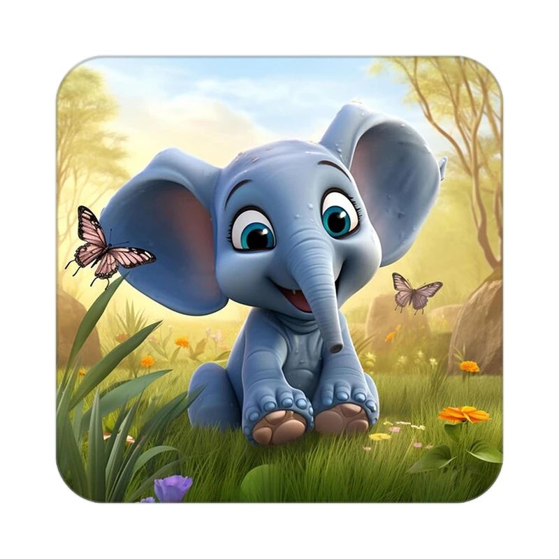 زیر لیوانی کاکتی طرح حیوانات کارتونی مدل mp27568