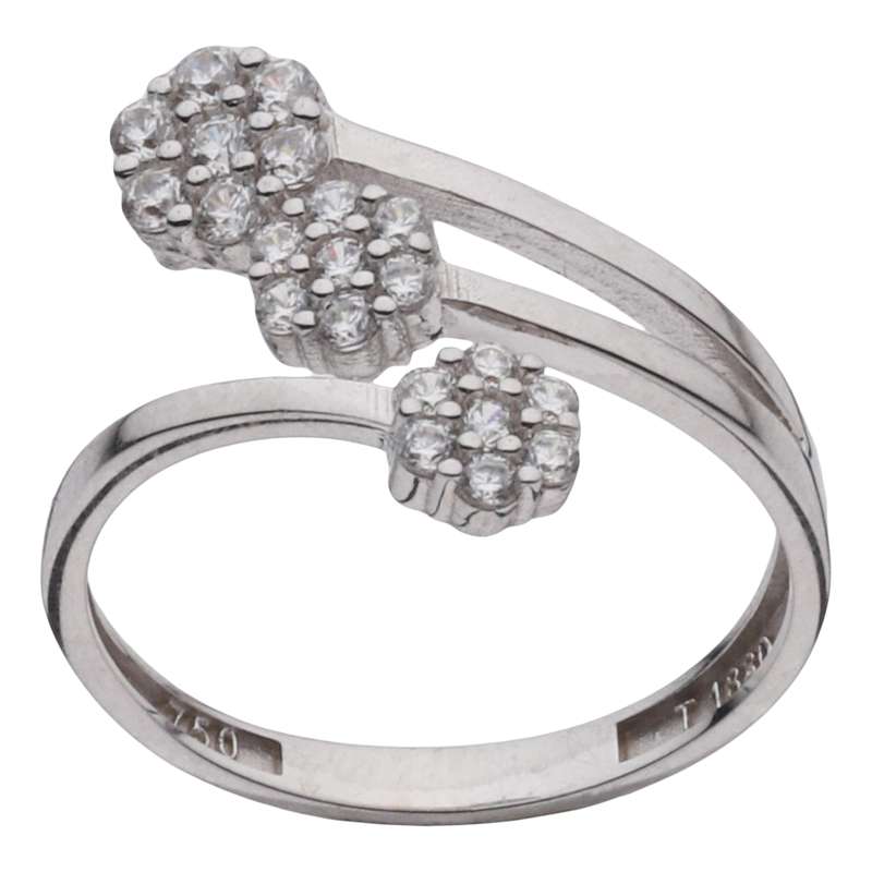 انگشتر طلا 18 عیار زنانه مایا ماهک مدل MR1139 طرح فلاور