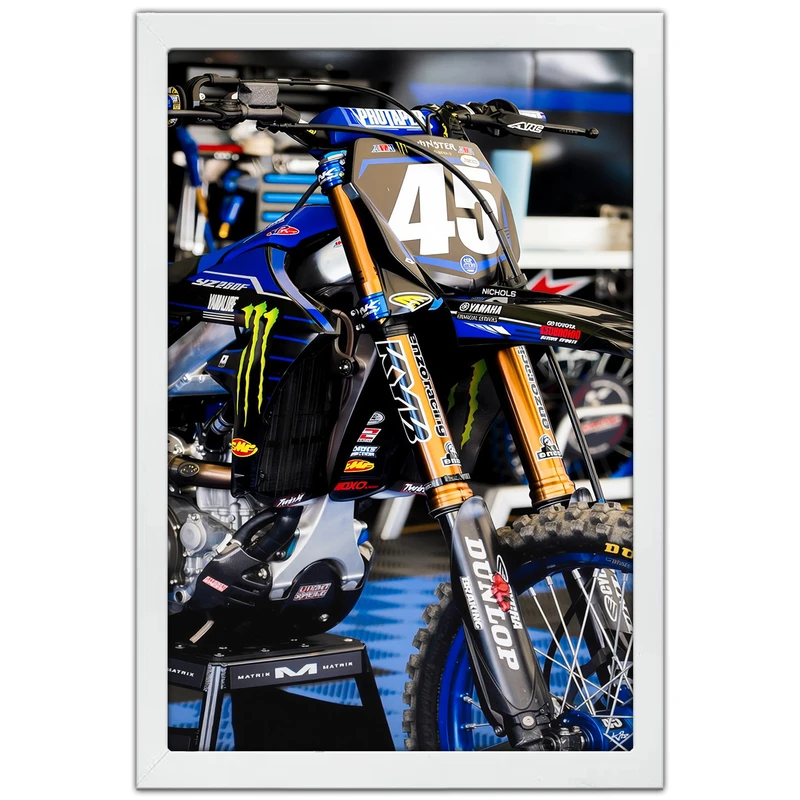 تابلو بکلیت طرح موتور یاماها YAMAHA YZ250F مدل W-po1885 فریم سفید