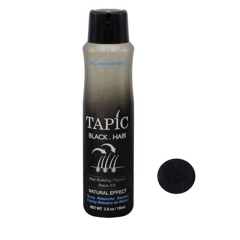 اسپری پرپشت کننده مو تاپیک مدل 02 حجم 120 میلی لیتر رنگ مشکی