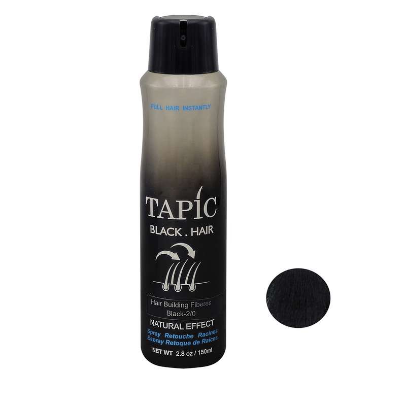 اسپری پرپشت کننده مو تاپیک مدل 02 حجم 120 میلی لیتر رنگ مشکی