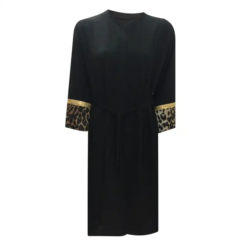 مانتو زنانه مدل نخی ابر و بادی طلاکوب tm-2690 رنگ مشکی