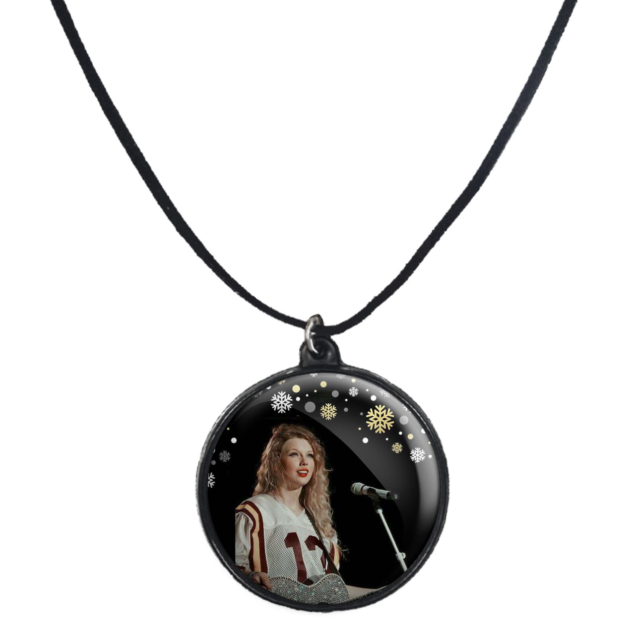 گردنبند پرمانه طرح تیلور سویفت کد pmb.2844 مدل دو طرفه