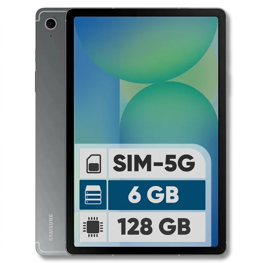 تبلت 10.9 اینچ سامسونگ مدل Galaxy Tab S10 Lite 5G با ظرفیت 128 گیگابایت و رم 6 گیگابایت، قابلیت پشتیبانی از سیم‌ کارت، رزولوشن دوربین اصلی ۸ مگاپیکسل، پشتیبانی از قلم