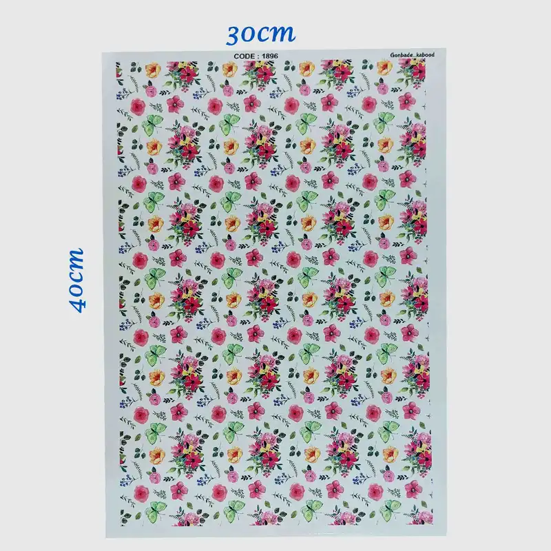 برچسب ترنسفر مدل شمع گل پروانه