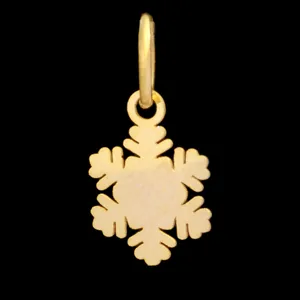 آویز گردنبند طلا 18 عیار زنانه طلای مستجابی طرح برف کد 86355