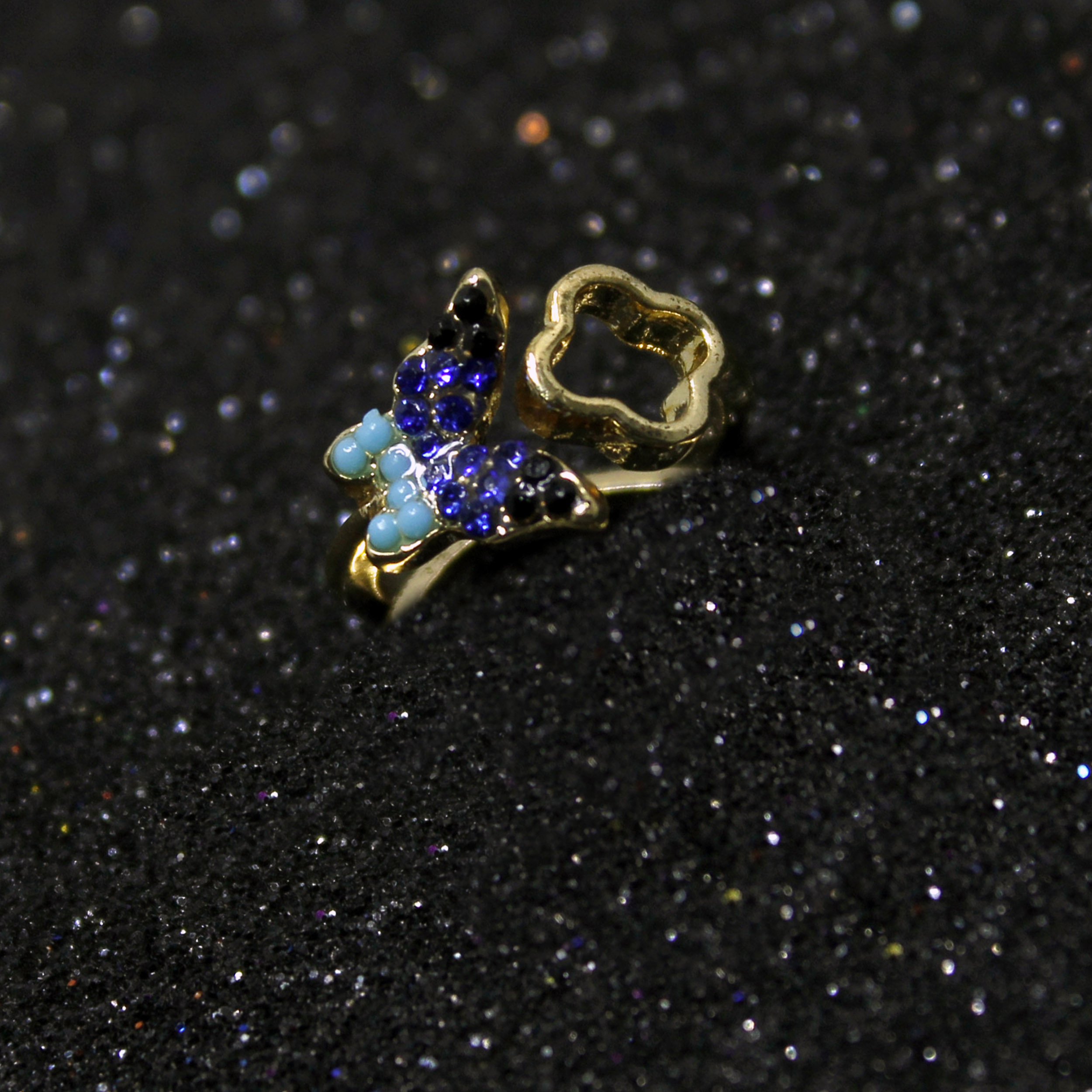 انگشتر دخترانه طرح پروانه کد RKH_1591 مجموعه 2 عددی انگشتر دخترانه طرح پروانه کد RKH_1591 مجموعه 2 عددی