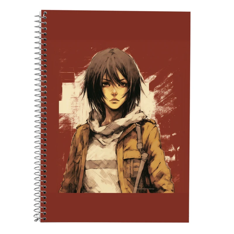 دفتر زبان 50 برگ مدوپد مدل دوخط طرح Attack on Titan کد DF10446