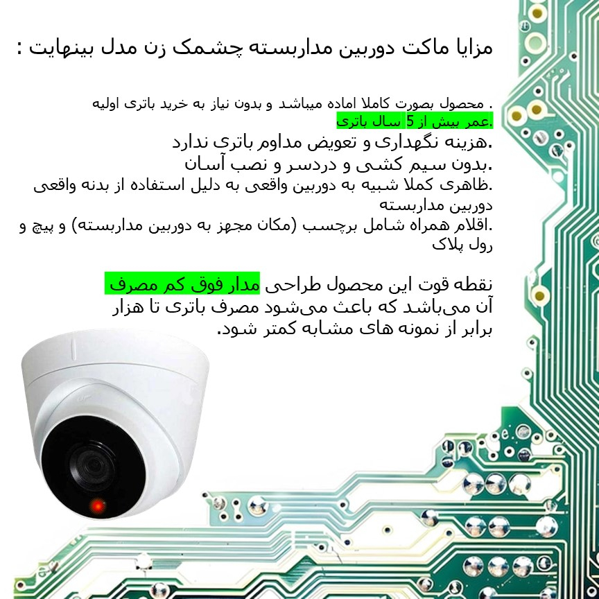 ماکت دوربین مداربسته مدل DOMPS6