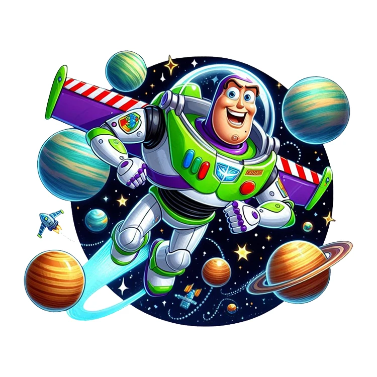 استیکر پارچه و لباس پاد آفرین مدل کارتون اسباب بازی ها کد 631