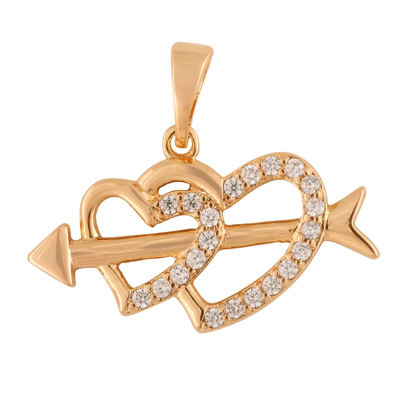 آویز گردنبند زنانه ژوپینگ مدل قلب و تیر کد N3600