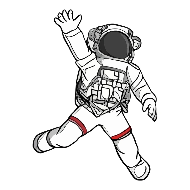 برچسب خودرو پویا مارکت طرح فضانورد کد 3819