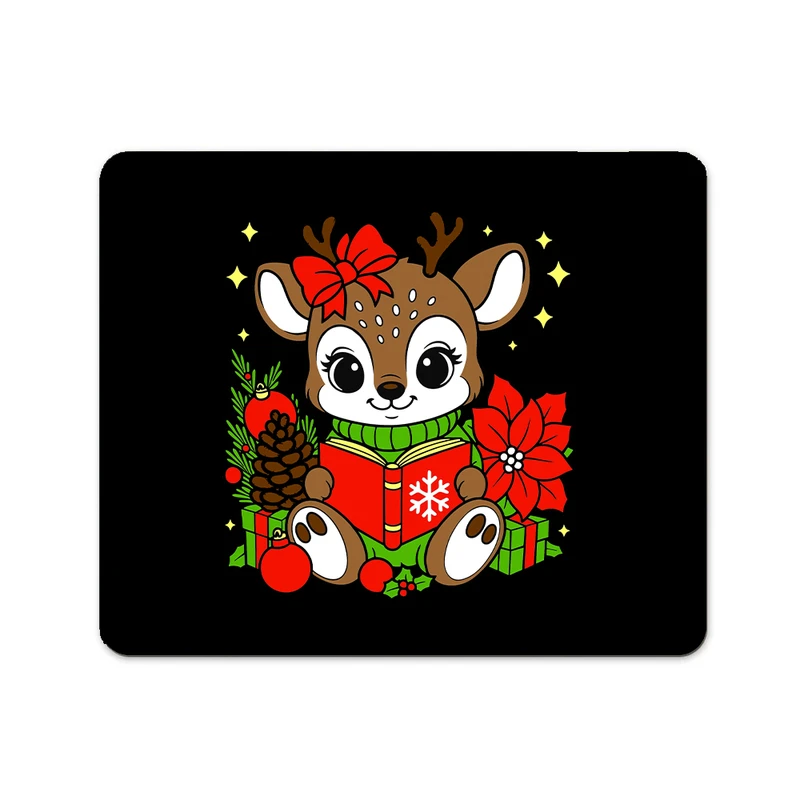 ماوس پد پاد آفرین مدل کریسمس طرح گوزن کد P890 سایز 19*24 سانتی متر