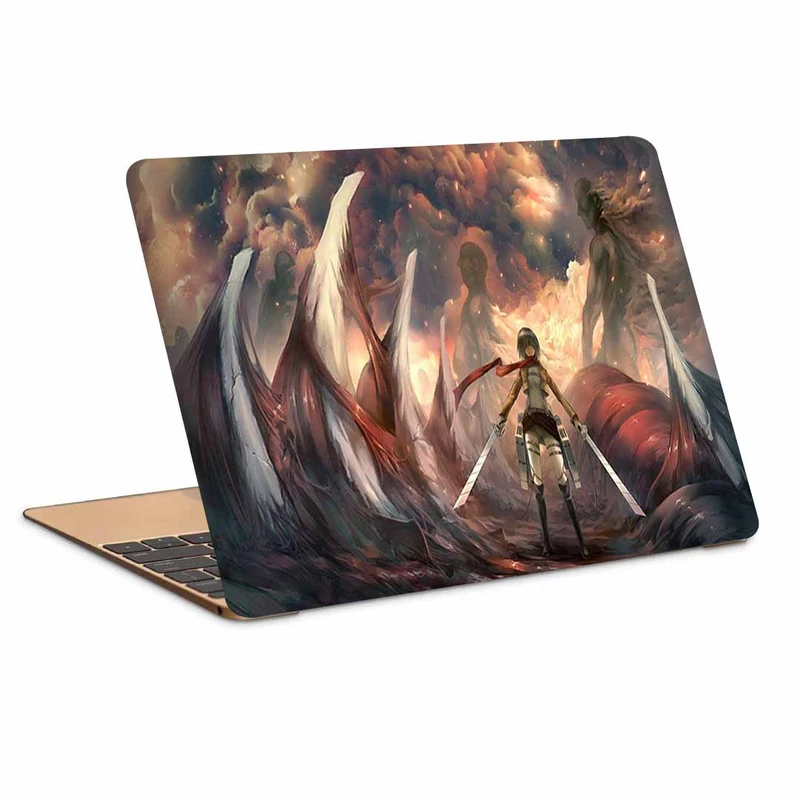 استیکر لپ تاپ طرح Attack On Titan کد N-29مناسب برای لپ تاپ 15.6 اینچ