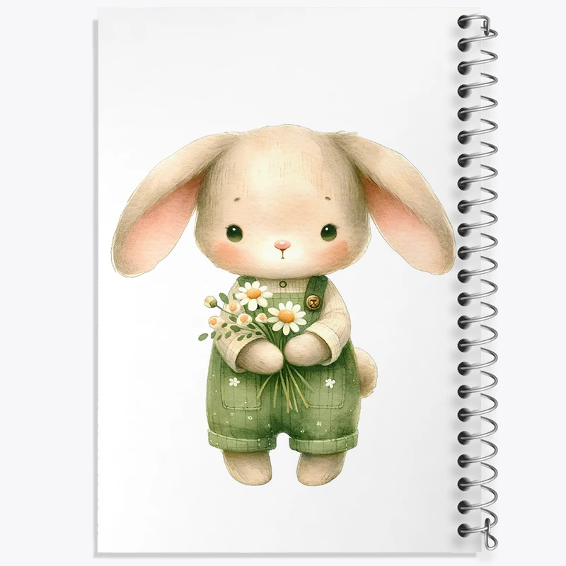 دفتر شطرنجی 50 برگ خندالو طرح خرگوش کیوت کد F5825