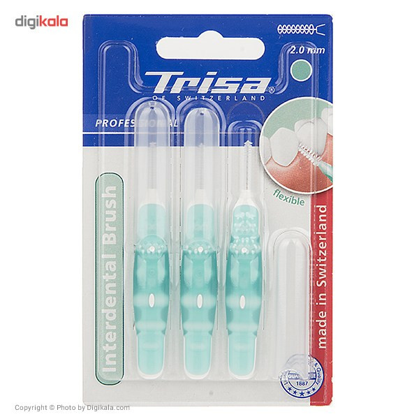 مسواک بین دندانی تریزا مدل Interdental Brush 2mm با برس نرم بسته 3 عددی مسواک بین دندانی تریزا مدل Interdental Brush 2mm با برس نرم بسته 3 عددی