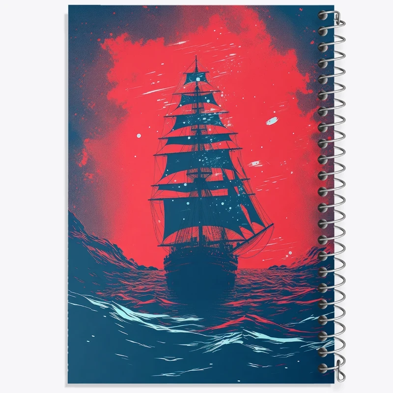 دفتر نقاشی 50 برگ خندالو طرح کشتی و دریا کد F2665