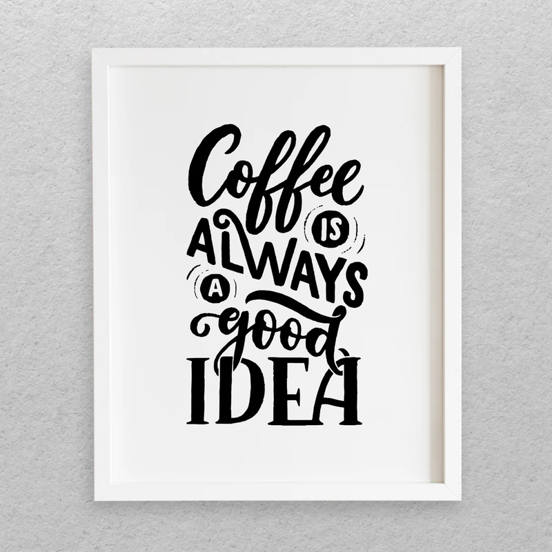 تابلو مدل نوشته انگلیسی طرح COFFEE کد 723