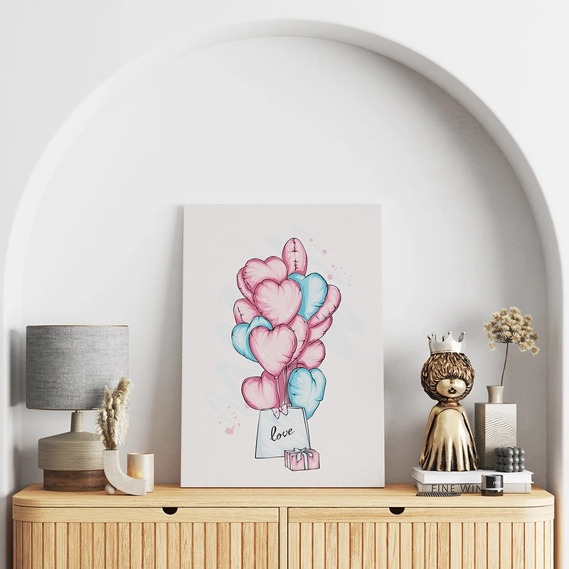 تابلو شاسی مدل بادکنکهای عاشقانه کد T320631