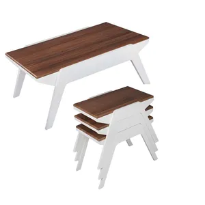 میز جلومبلی و مجموعه ی 3 عددی عسلی کارینو مدل EG317
