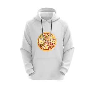 هودی زنانه مدل پیتزا کد J271 رنگ سفید