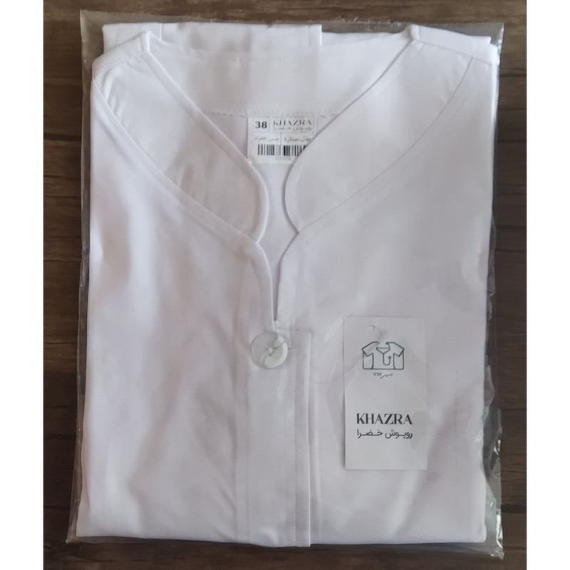 روپوش پزشکی زنانه خضرا مدل ستاره کد 32420