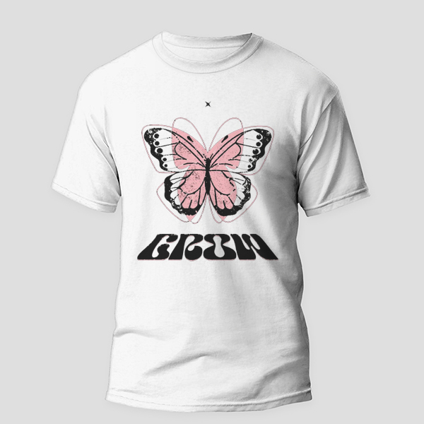 تی شرت آستین کوتاه زنانه مدل پروانه کد z011
