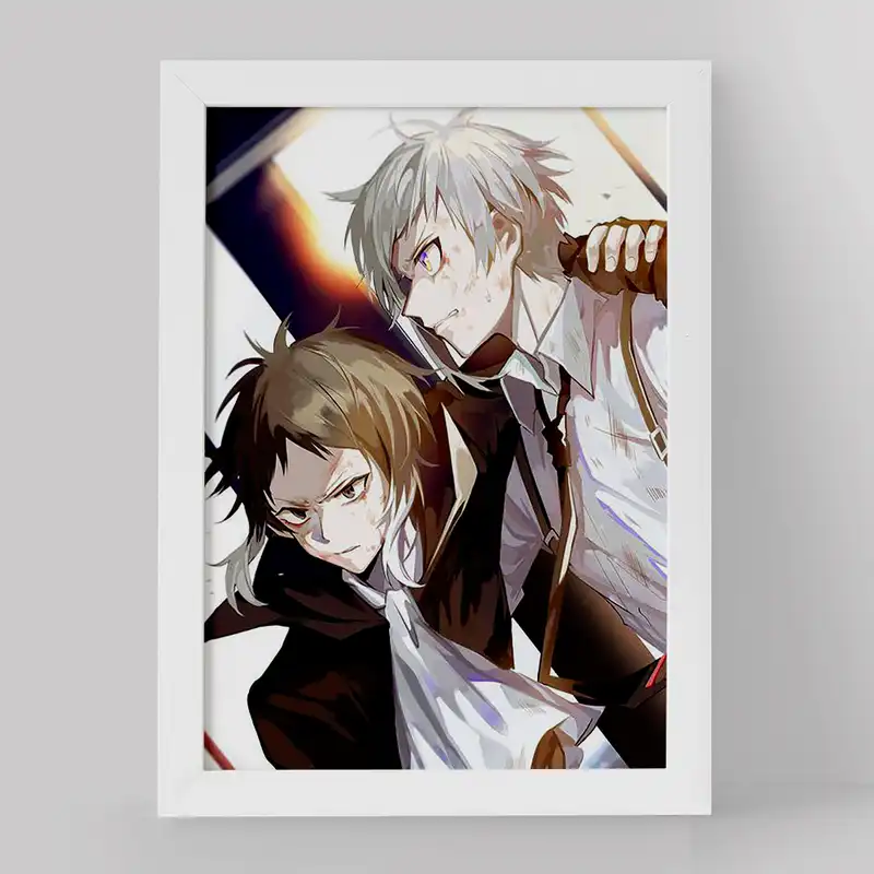 تابلو خندالو مدل آتسوشی و آکوتاگاوا انیمه سگ های ولگرد بانگو کد 15659