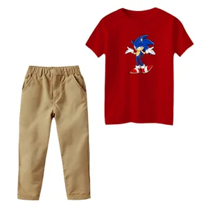 ست تی‌شرت و شلوار دخترانه مدل سونیک کد 02