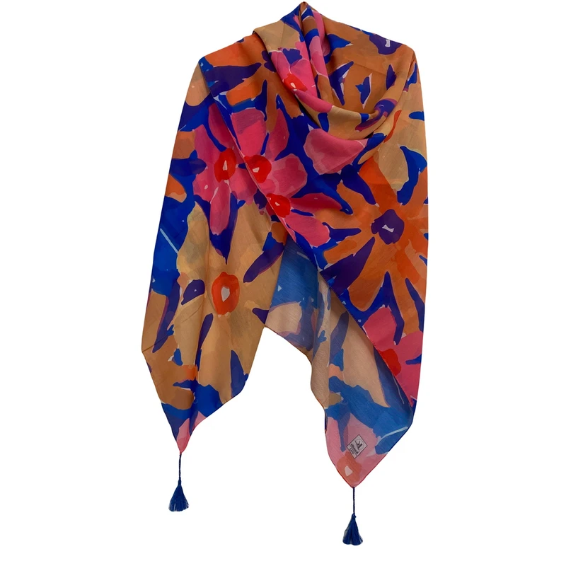 روسری زنانه مدل نخ اسپان منگوله دار کد 942