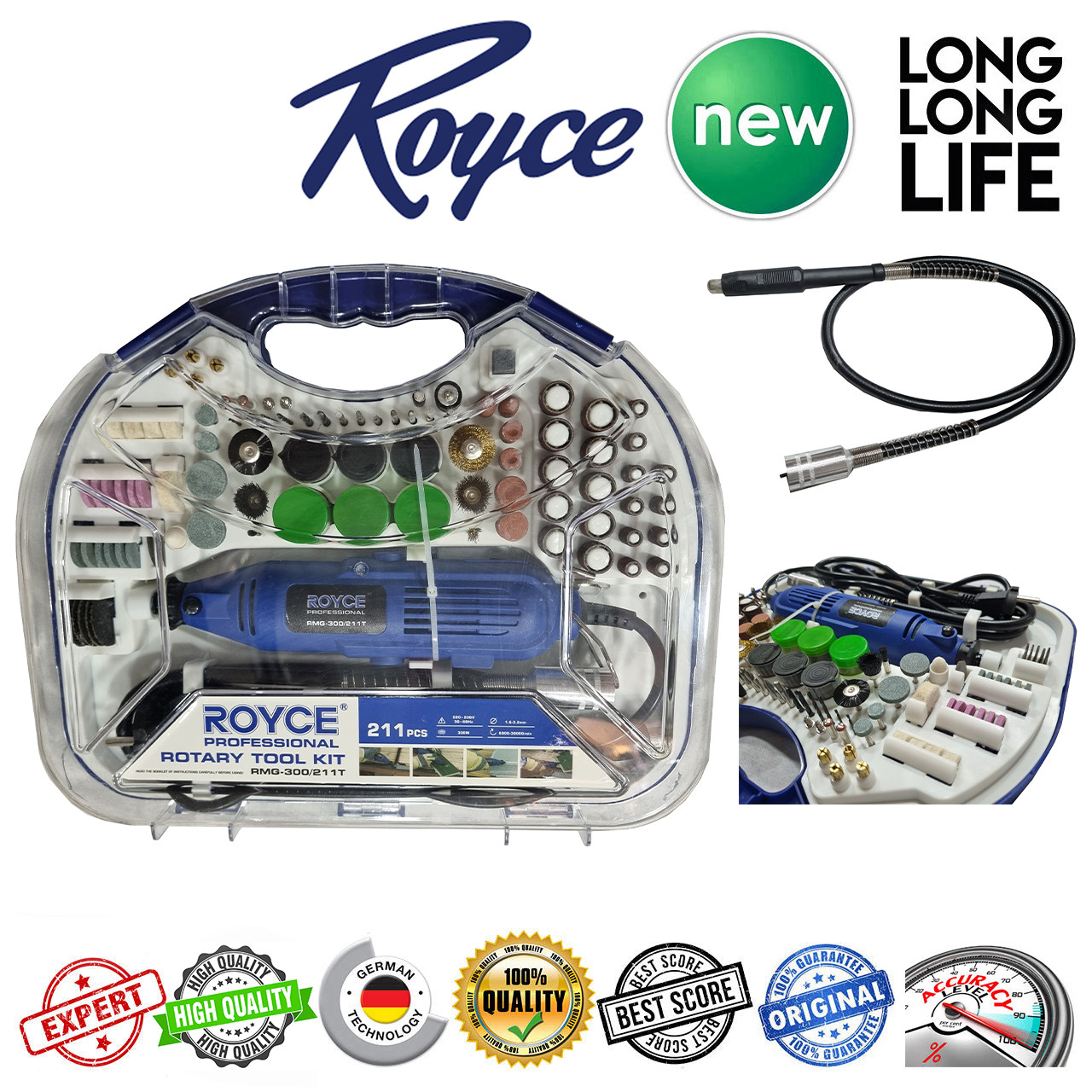 مجموعه 211 عددی فرز مینیاتوری رویس مدل RMG 300/211