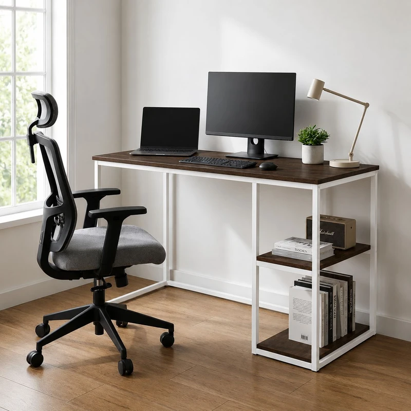 میز کامپیوتر پروفیل صنایع ارس مدل طبقه دار سایز 120×60