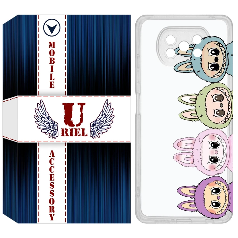 کاور یوریل  مدل Clear کد 101 طرح لبوبو Labubu مناسب برای گوشی موبایل شیائومی Poco X3 / X3 Pro / X3 NFC