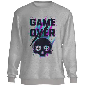 سویشرت مردانه طرح GAME OVER مدل G014G