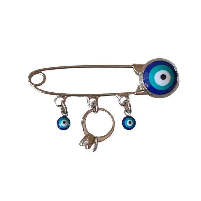 سنجاق سینه زنانه وای اس ایکس مدل چشم نظر حلقه