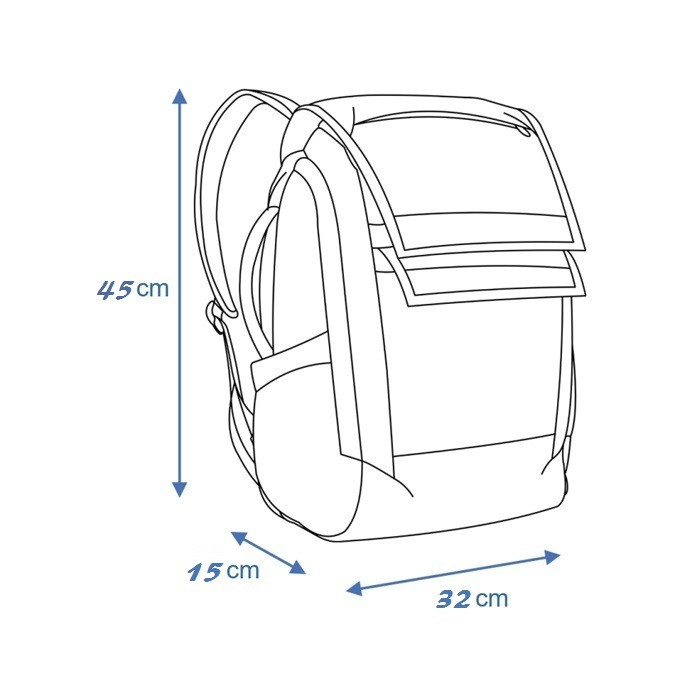 کوله پشتی مدل سه زیپ 4532 کد 007